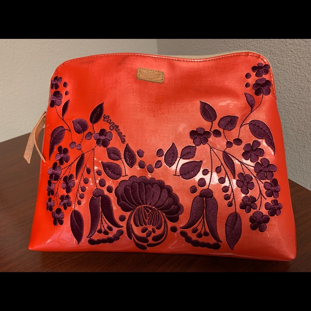 NEW! Consuela So-Pretty Pat Lthr Deep Blsh Clutch